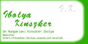 ibolya kinszker business card